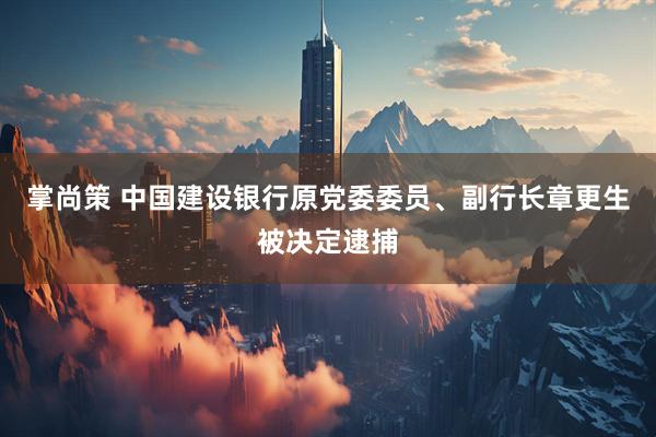掌尚策 中国建设银行原党委委员、副行长章更生被决定逮捕