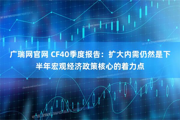广瑞网官网 CF40季度报告：扩大内需仍然是下半年宏观经济政策核心的着力点