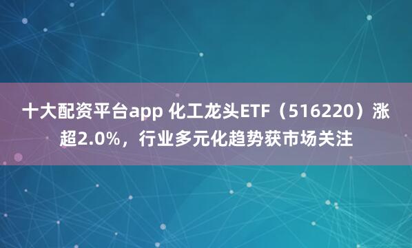 十大配资平台app 化工龙头ETF（516220）涨超2.0%，行业多元化趋势获市场关注