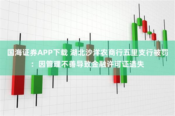 国海证券APP下载 湖北沙洋农商行五里支行被罚：因管理不善导致金融许可证遗失